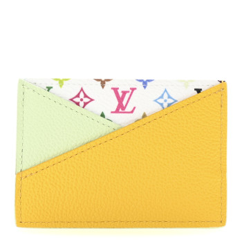 LOUIS VUITTON LV X TM Monogram Multicolor Criss-Cross Card Holder Green Tea Gingko Green Tea Gingko Yellow