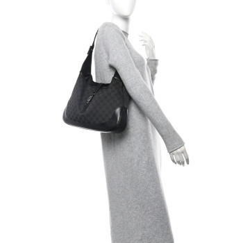 GUCCI Monogram Jackie O Hobo Black