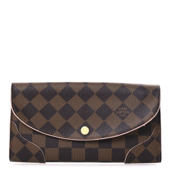 LOUIS VUITTON Damier Ebene Caissa Wallet Rose Ballerine