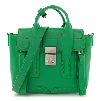 3.1 PHILLIP LIM Calfskin Mini Pashli Satchel Green
