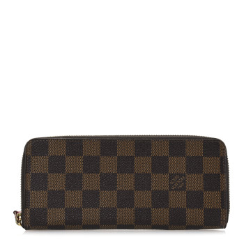 LOUIS VUITTON Damier Ebene Clemence Wallet Cherry