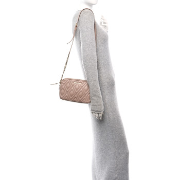 MIU MIU Soft Calf Quilted Camera Bag Cipria