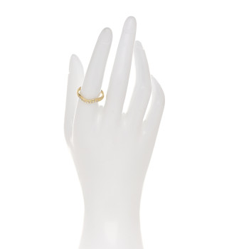 TIFFANY 18K Yellow Gold Diamond .08ctw Elsa Peretti Wedding Band Ring 56 7.5