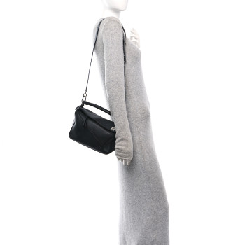 LOEWE Calfskin Small Puzzle Bag Black