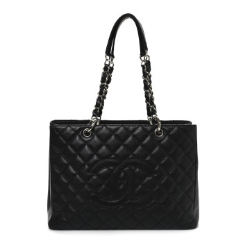 CHANEL Caviar Quilted Grand Shopping Tote GST Black