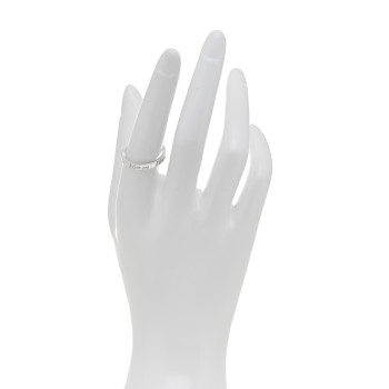 TIFFANY Sterling Silver Narrow Notes Ring 56 7.5
