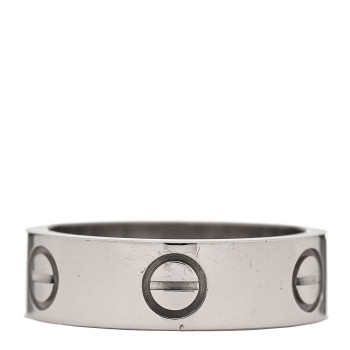 CARTIER 18K White Gold 5.5mm LOVE Ring 51 5.75
