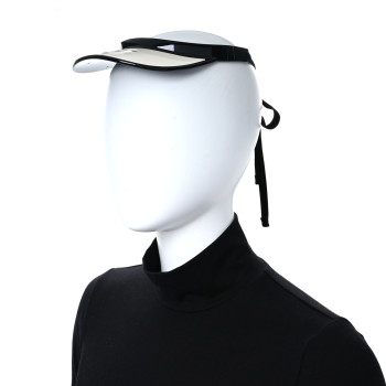 CHANEL Resin CC Visor White Black