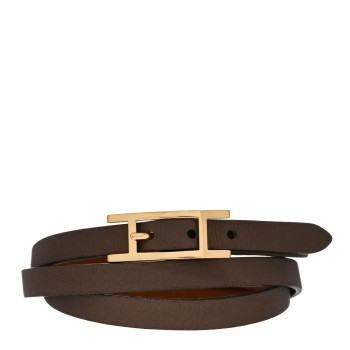 HERMES Swift Hapi Triple Tour Wrap Bracelet S Etoupe