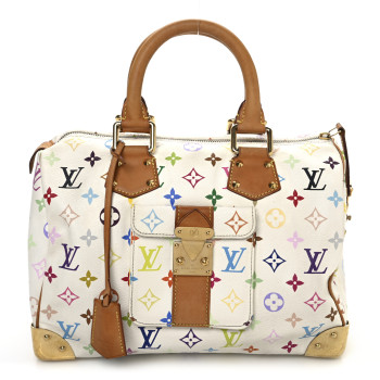 LOUIS VUITTON Monogram Multicolor Speedy 30 White