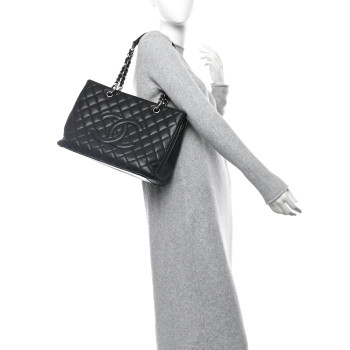 CHANEL Caviar Quilted Grand Shopping Tote GST Black
