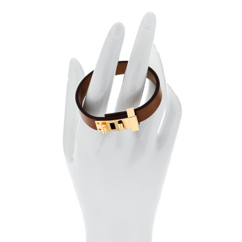 HERMES Swift Mini Dog Carrees Bracelet T2 Gold