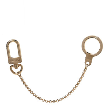 LOUIS VUITTON Metal Pochette Extender Key Ring Chain Gold