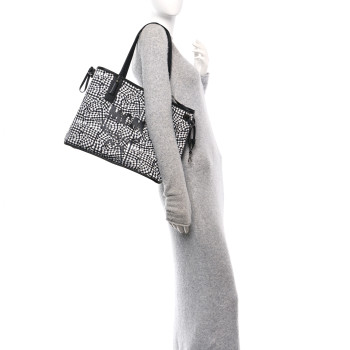 MCM Visetos Medium Liz Reversible Shopper Tote Black