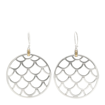 JOHN HARDY Sterling Silver 18K Yellow Gold Legends Naga Dot Round Drop Earrings