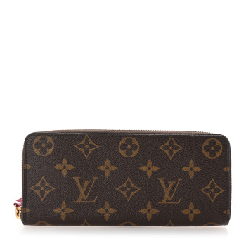 LOUIS VUITTON Monogram Clemence Wallet Fuchsia