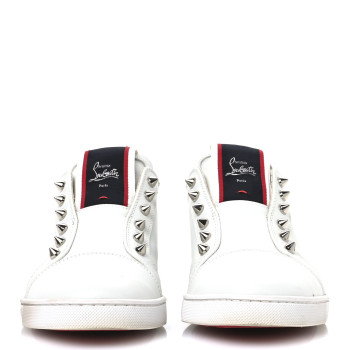 CHRISTIAN LOUBOUTIN Calfskin Mens F.A.V Fique A Vontade Flat Sneakers 39.5 White