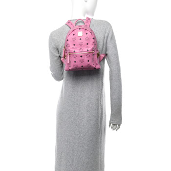 MCM Visetos Side Stud Mini Stark Backpack Pink