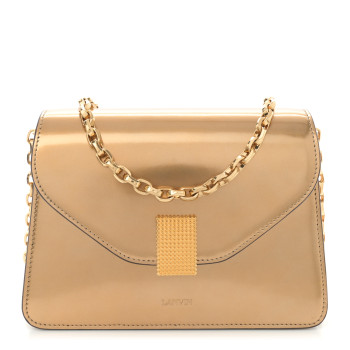 LANVIN Metallic Calfskin Concerto Bag Gold