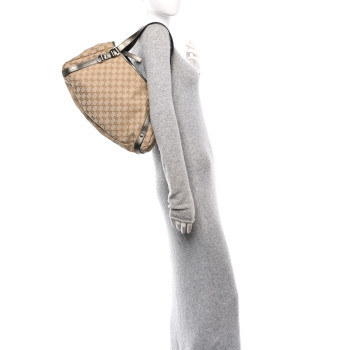 GUCCI Monogram Medium Abbey Shoulder Bag Pewter