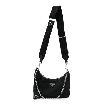 PRADA Nylon Re-Edition 2005 Shoulder Bag Black