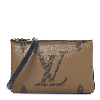 LOUIS VUITTON Reverse Monogram Giant Double Zip Pochette