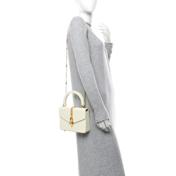 GUCCI Plexiglass Mini Sylvie 1969 Top Handle Bag Ivory