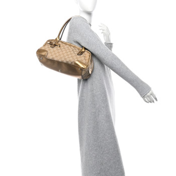 GUCCI Monogram Small Princy Satchel Metallic