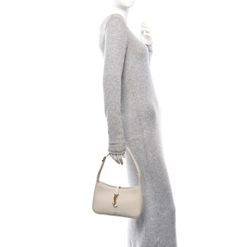 SAINT LAURENT Smooth Calfskin Le 5 A 7 Hobo Blanc Vintage