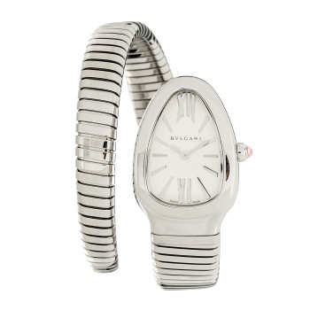 BULGARI Stainless Steel 35mm Serpenti Tubogas Quartz Watch