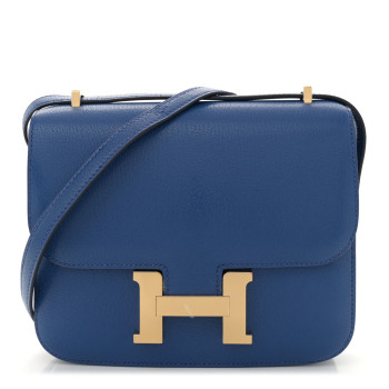 HERMES Chevre Mysore Constance 18 Bleu France
