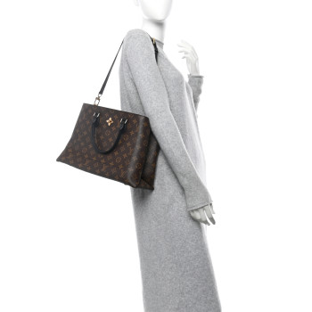 LOUIS VUITTON Monogram Flower Tote Black