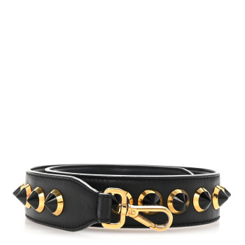 FENDI Vitello Dolce Spike Studded Strap You Black Gold