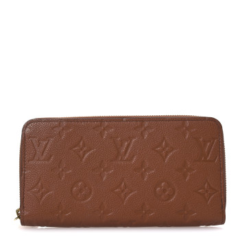 LOUIS VUITTON Empreinte Zippy Wallet Cognac