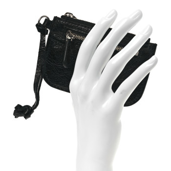 BALENCIAGA Angeau Arena Le Cagole Coin Card Holder Black