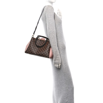 LOUIS VUITTON Damier Ebene Cuir Taurillon Brittany Magnolia