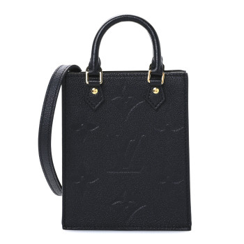 LOUIS VUITTON Empreinte Monogram Giant Petit Sac Plat Black