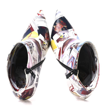 CHRISTIAN LOUBOUTIN Calfskin Collage So Kate Booty 100 Ankle Boots 36.5 Multicolor