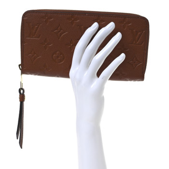 LOUIS VUITTON Empreinte Zippy Wallet Cognac