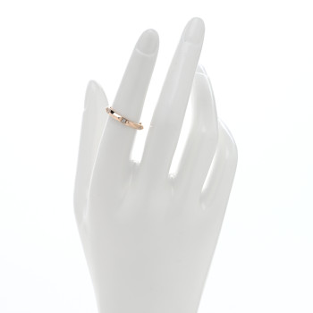 TIFFANY 18K Rose Gold Diamond 2.5mm Tiffany True Band Ring 53 6.5