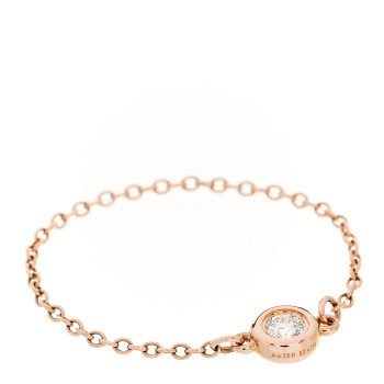 TIFFANY Rose Gold Diamond .07ct Elsa Peretti Diamonds By The Yard Ring  59 8.75