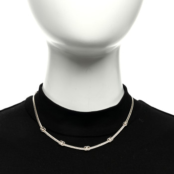 CHANEL Metal CC Short Chain Necklace Gold