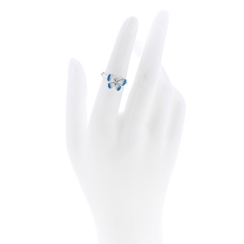 【華やかさをプラス】DIOR - Butterflyリング クリスチャンディオールバタフライ モチーフ ダイヤ 0.12ct