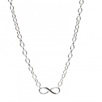TIFFANY Sterling Silver Narrow Infinity Link Necklace