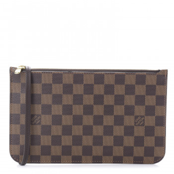 LOUIS VUITTON Damier Ebene Neverfull MM GM Pochette LOUIS VUITTON Damier Ebene Neverfull MM GM Pochette