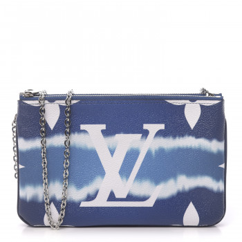 LOUIS VUITTON Monogram Giant Escale Double Zip Pochette Blue