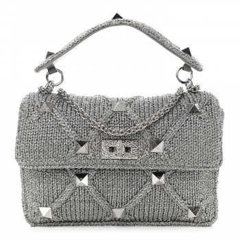 VALENTINO GARAVANI Metallic Lurex Knit Large Roman Stud