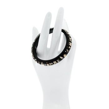 LOUIS VUITTON Resin Swarovski Small Inclusion Bracelet PM Black