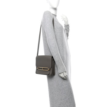 HERMES Taurillon Clemence Sac Roulis 23 Etain