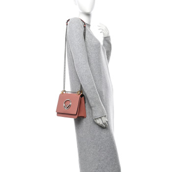 FENDI Vitello Century Opaco F is Fendi Small Kan I Shoulder Bag Macaron